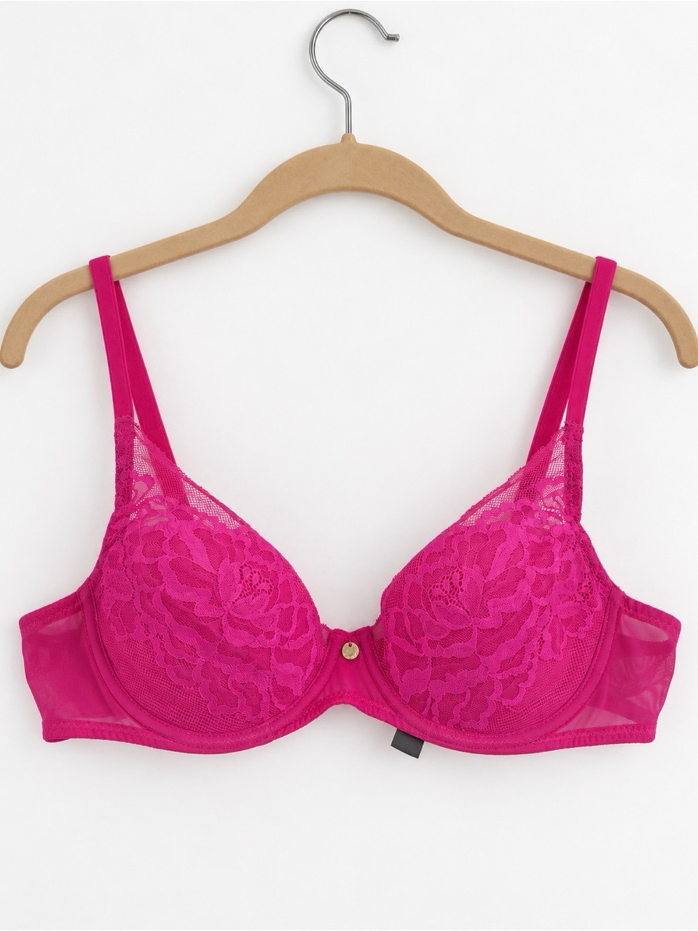 Natori Flora Hot Pink Floral Lace Underwire Bra 34B